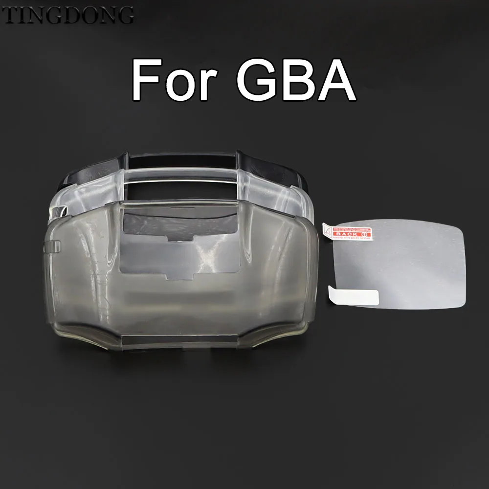 Für GBA TPU-Schutzhülle mit Displayschutzfolie, durchscheinende, mattierte, weiche Abdeckung, rutschfeste, stoßfeste Schutzschale