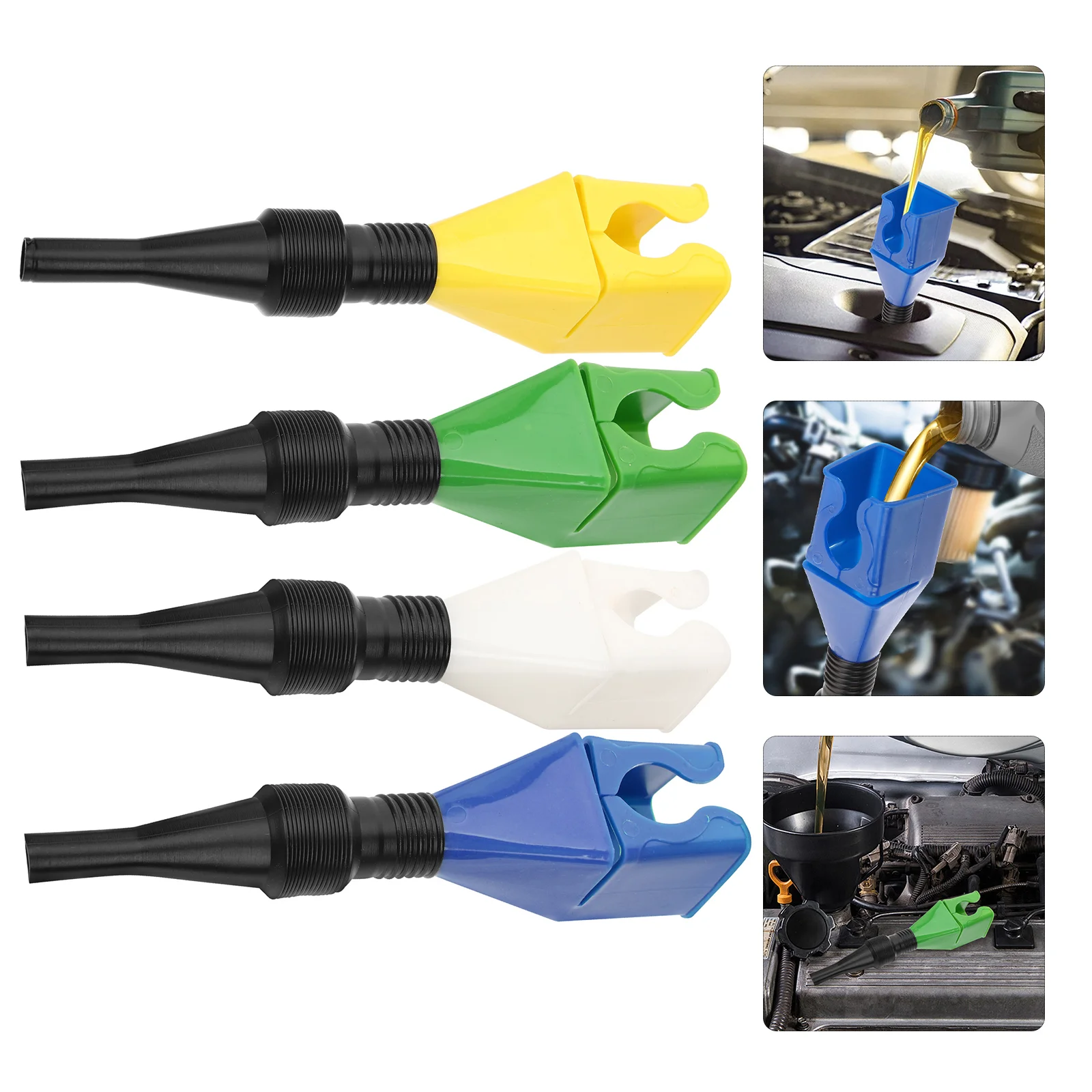 5 Pcs Portable Gasoline Funnel Radiator Fill Kit Oil for Change Funnels Filling Bottles Motorcycle