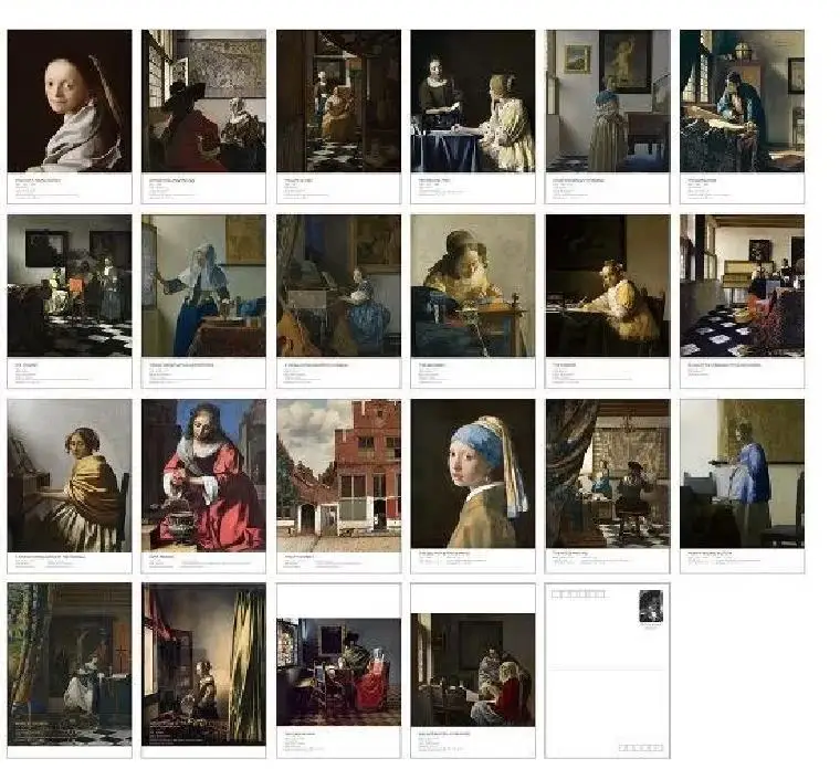 30 Sheets/Set Johannes Vermeer Artwork Postcards Famous Artist Series Wish Card Creative Greeting Card For Gift Message Decor view 5