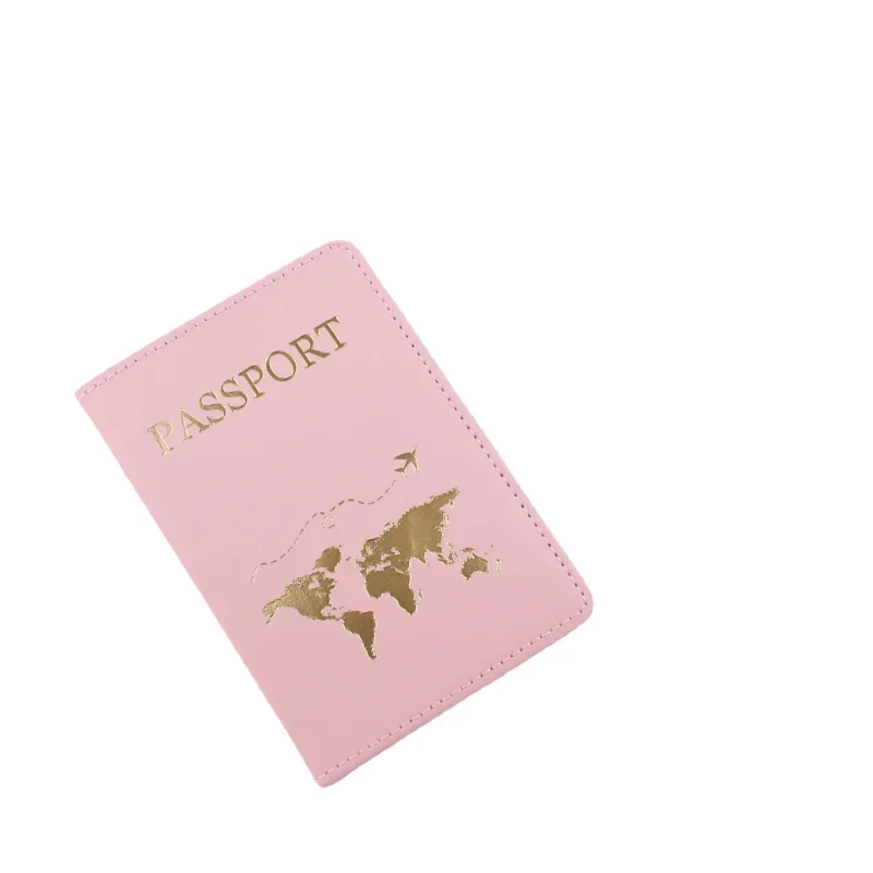 Imagem -05 - Unisex Nova Moda Simples pu Passaporte Tampa Mapa do Mundo Fino Slim Viagem Passaporte Titular Carteira Presente Cartão de Couro Case Capa