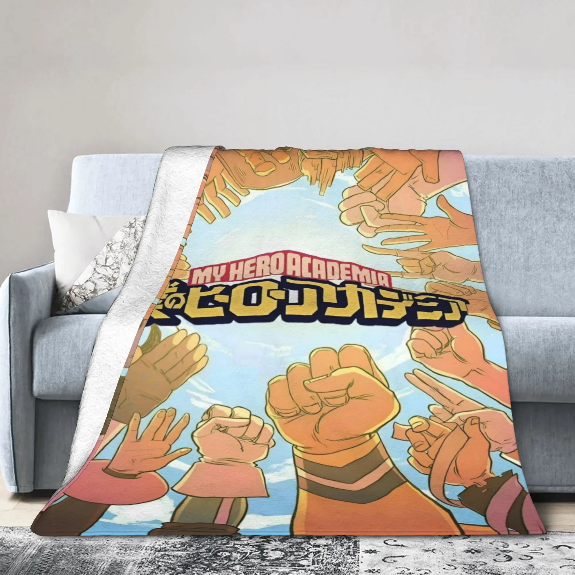 

Cozy anime My Hero Academias  Blanket Accessories Sofa Decorative Throws And Blankets Ultra-Soft Velvet for Travel