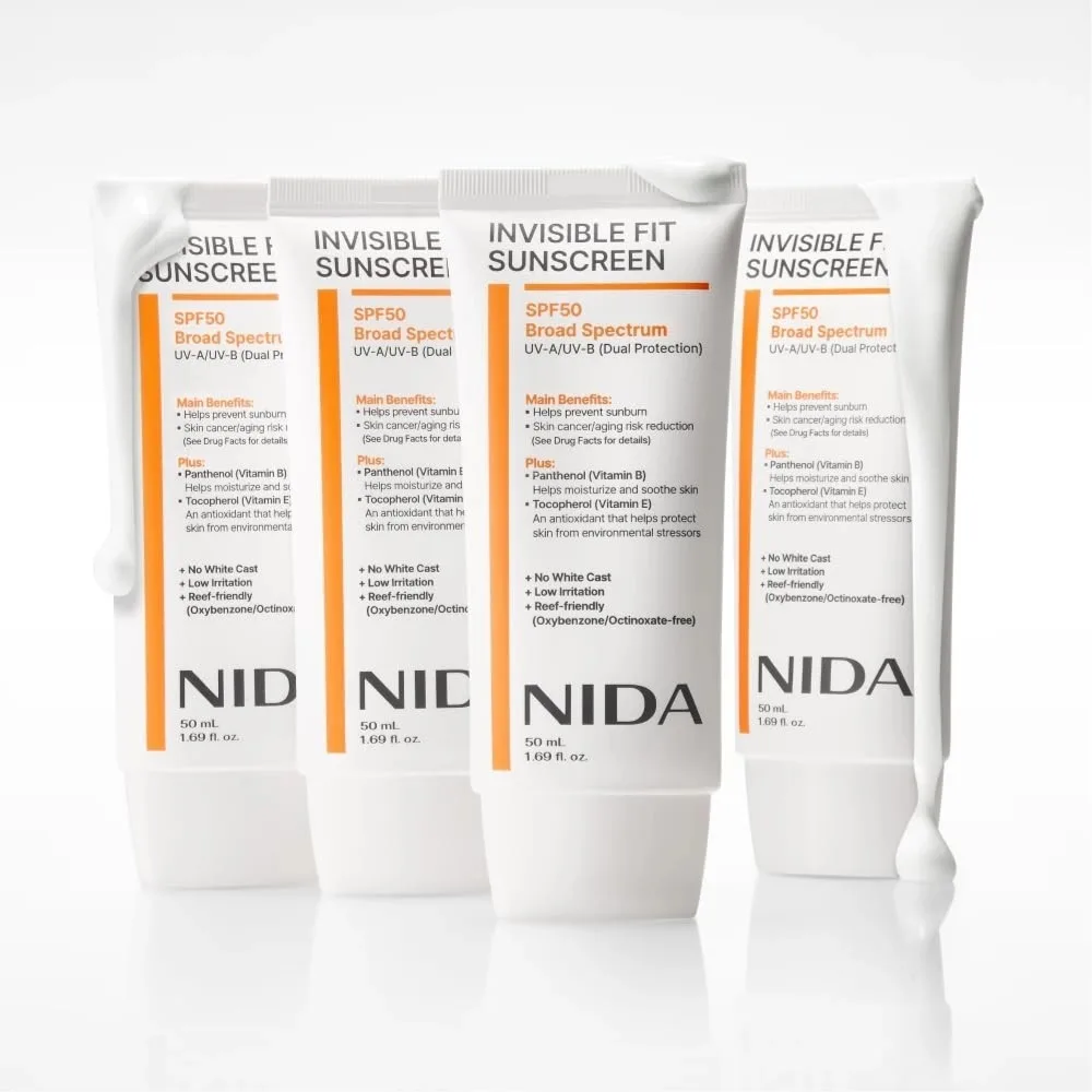 Protetor Solar Invisível NIDA/Revitalizante para os Olhos com Proteção Dupla UVA/UVB, Hidratante e Calmante para Todos os Tipos de Pele