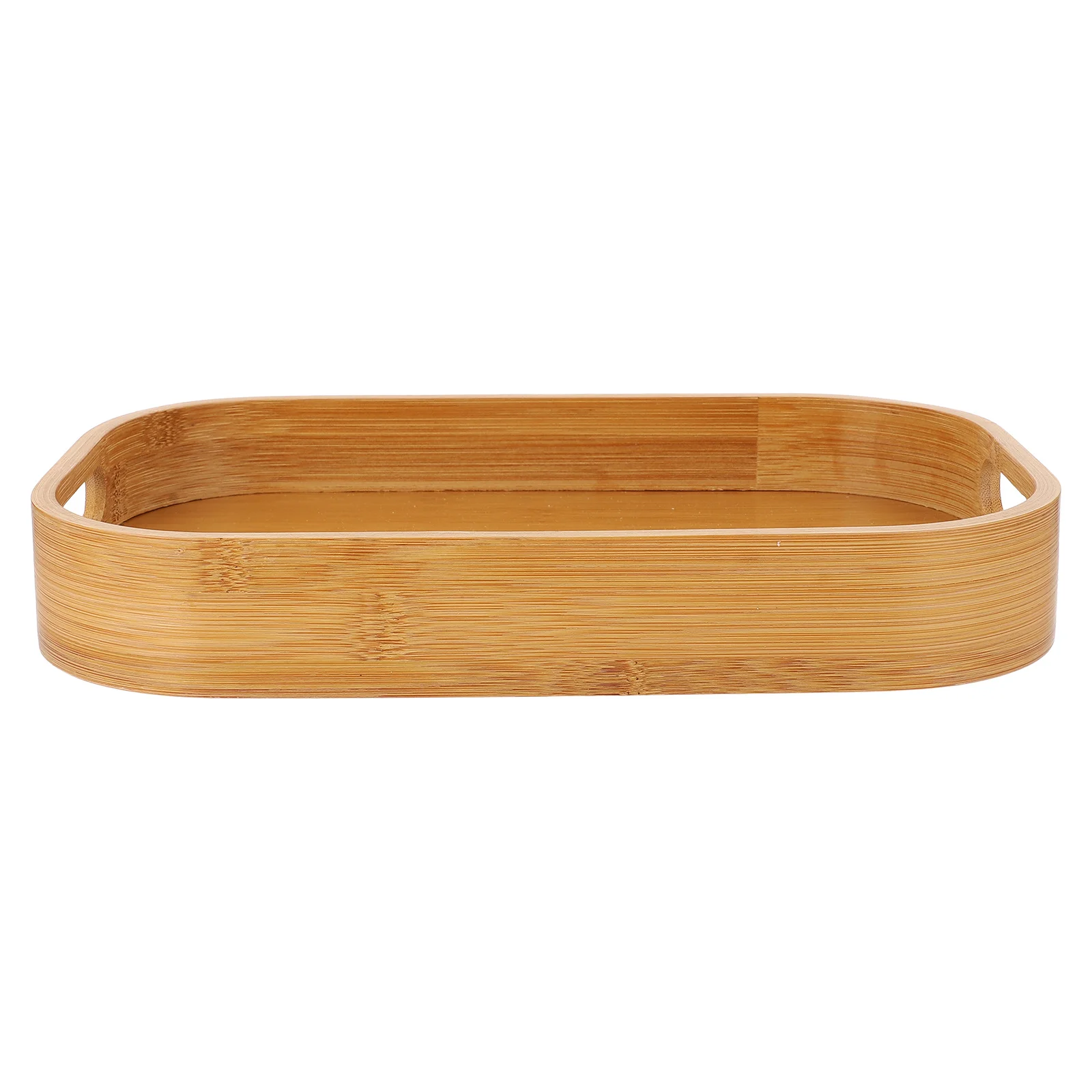 

1Pcs Bamboo Tray Lightweight Simple Design Food Holder Hotel Breakfast Tea Plate Food Serving Tray Bamboo Tableware