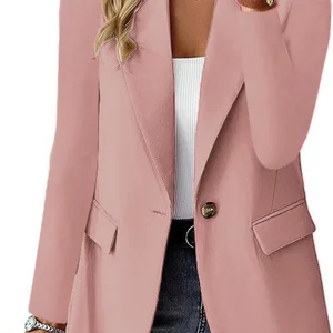 Günlük ceketler, kadın blazer, sarı v yaka, rahat ceket, hafif takım elbise ceketi En iyi 10 satış, blazer ceket, yakasız kadın-no. 8