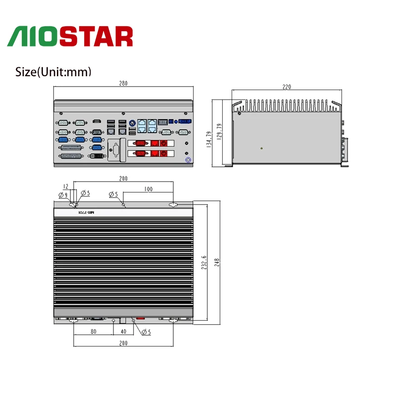 The Product Have Intel LGA1151  I3 6100 CPU H110/Q170 Chipset  DDR4 2400MHz Fanless Embedded Industrial Control Computer