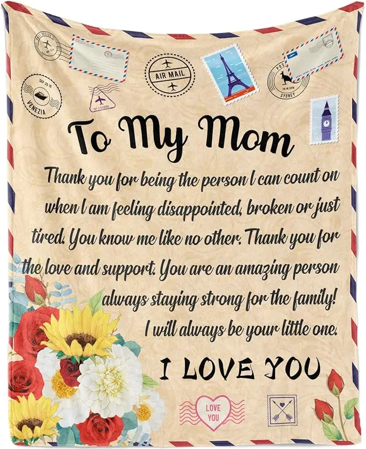 Regalos para mamá, Regalo de Hija Hijo, Manta para mamá para el día, Manta Ligera, Gruesa, cálida, Suave y acogedora