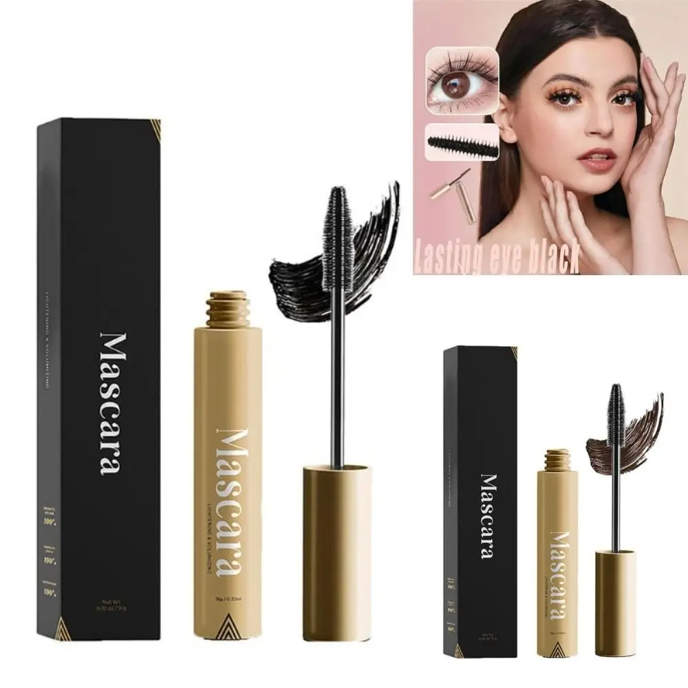 Máscara de pestañas marrón alargadora, resistente al agua y al sudor, fácil de quitar, suero para pestañas, máscara voluminizadora de larga duración para mujeres mayores