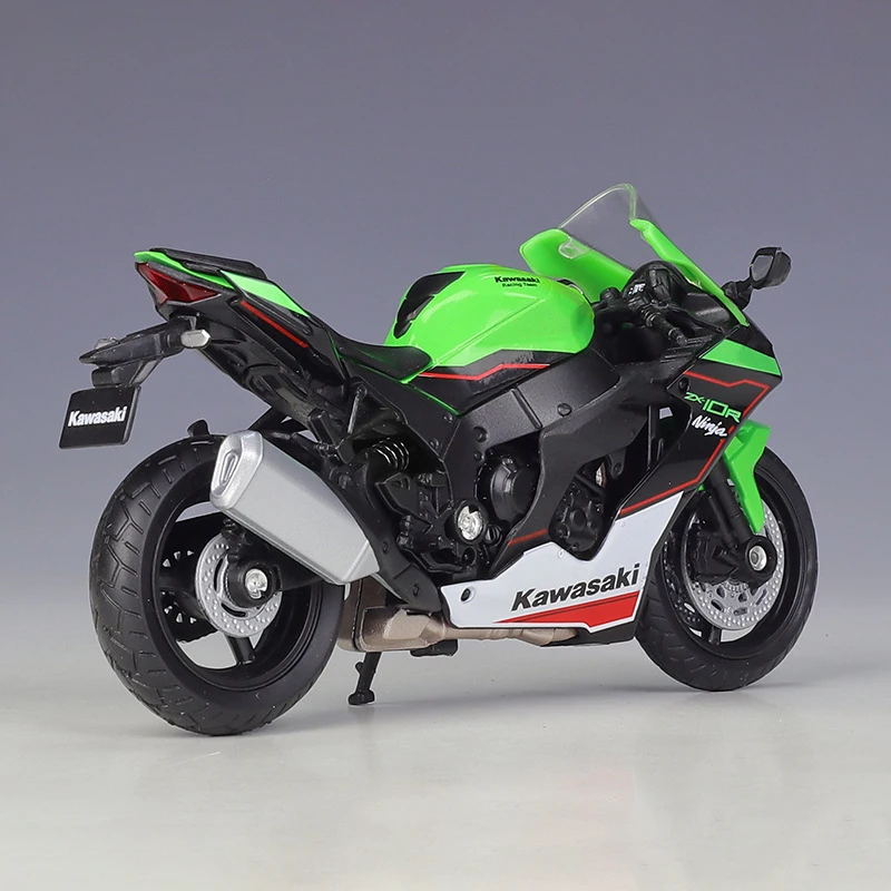 Welly 1:18 Motorcycle Models Kawasaki Ninja ZX10R Alloy Model Motorcycle Model Motor Bike Miniature Race Toy For Gift Collection