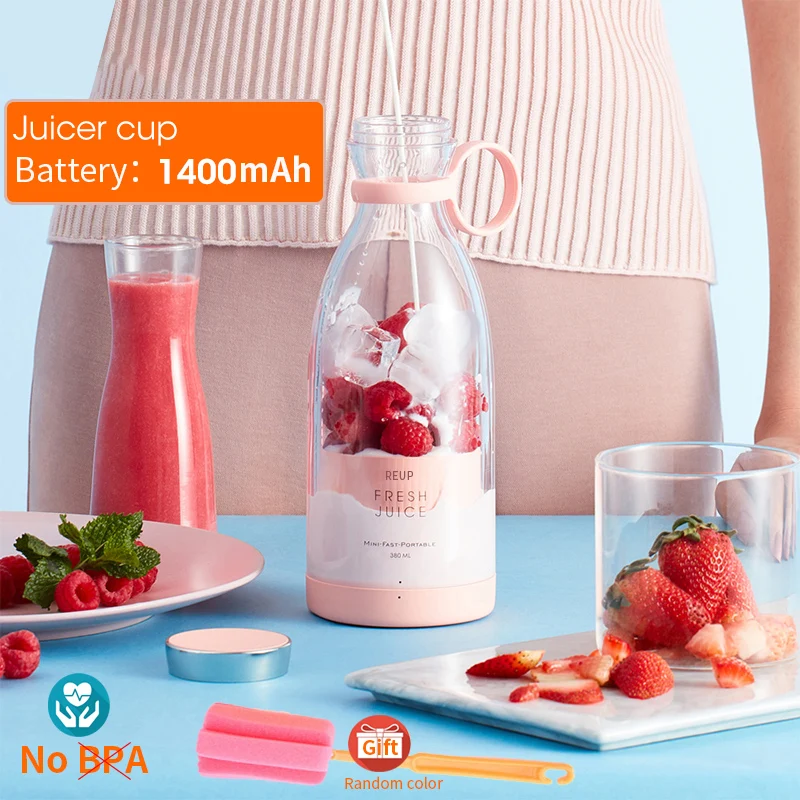 خلاط محمول خلاط صغير 380 مللي عصارة الفاكهة آلة مستخرج عصارة كهربائية عصارة البرتقال عصارة الليمون عصارة يدوية
