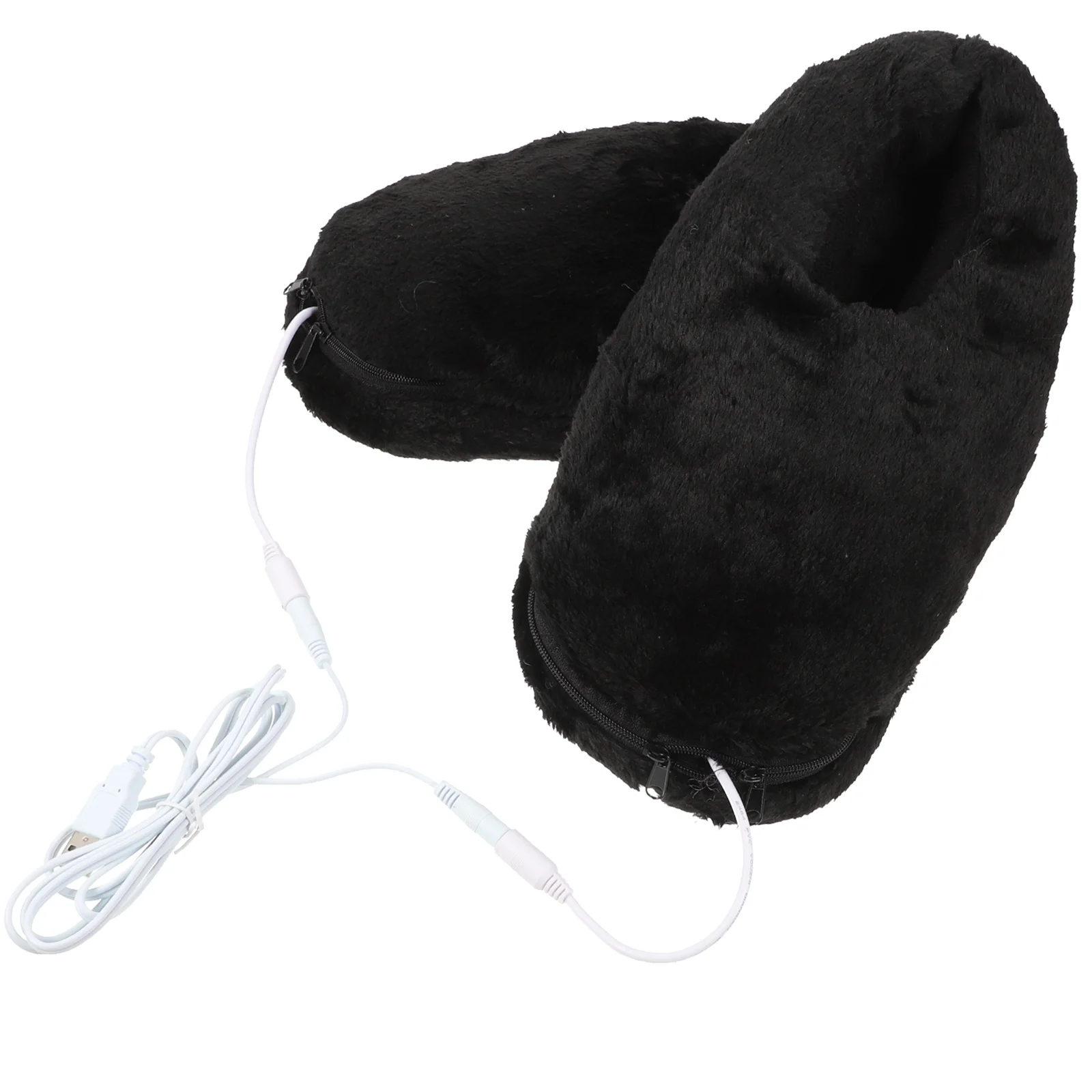 

Electric Heating Shoes Black USB Foot Warmer Indoor Slippers for Women Men Warm Winter Boots Heat Retention Effect Comfortable