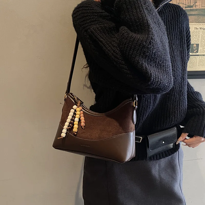 

2025 Vintage Shoulder Bag for Women, Retro Crossbody Purse, Genuine Leather Multi-way Bag, Fashion Small Purse for Daily Use