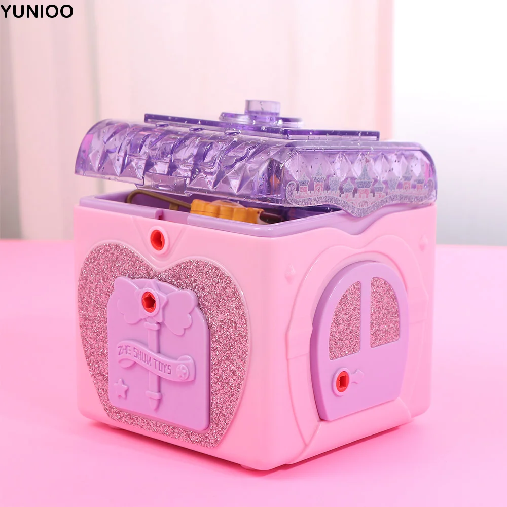 

Princess Girl Treasure Chest Toy With Lock Key DIY Handmade Girls Jewelry Box Educational Toys Unlocking Girl's Jewelry Toys