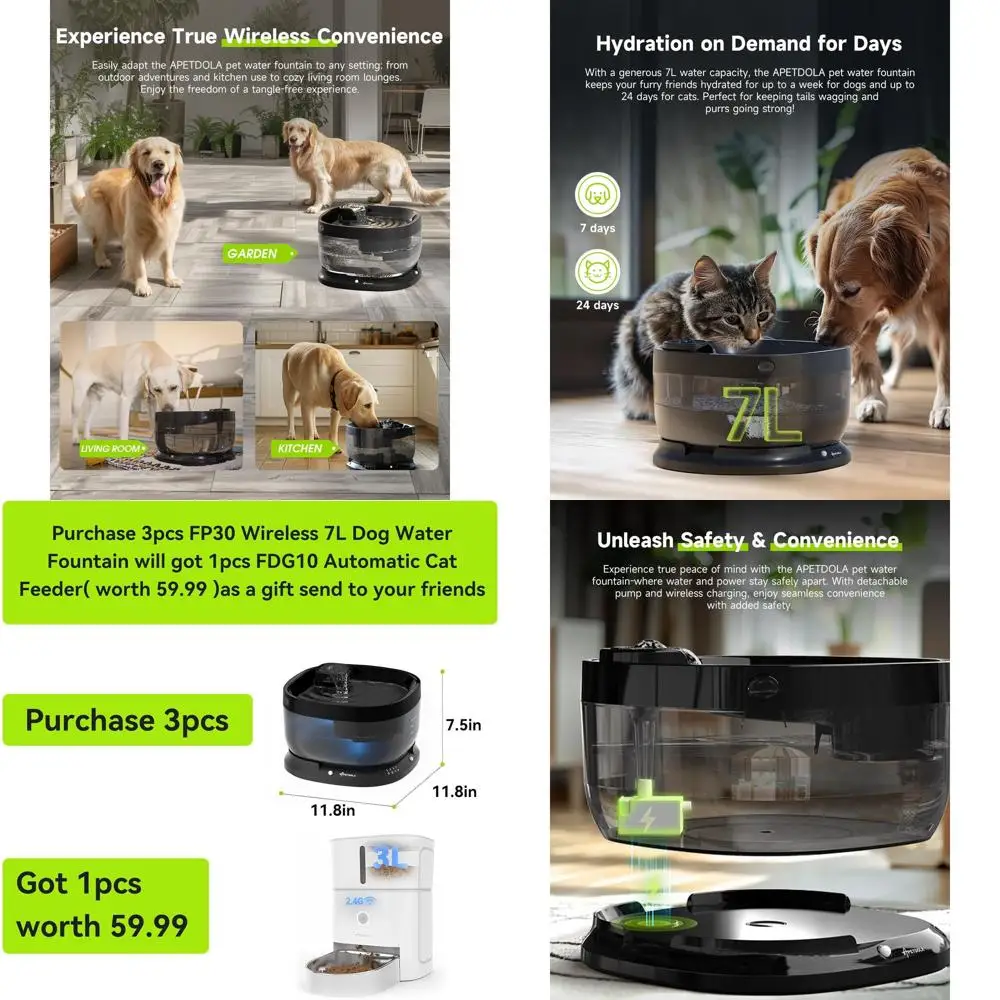 Wireless Dog Water …