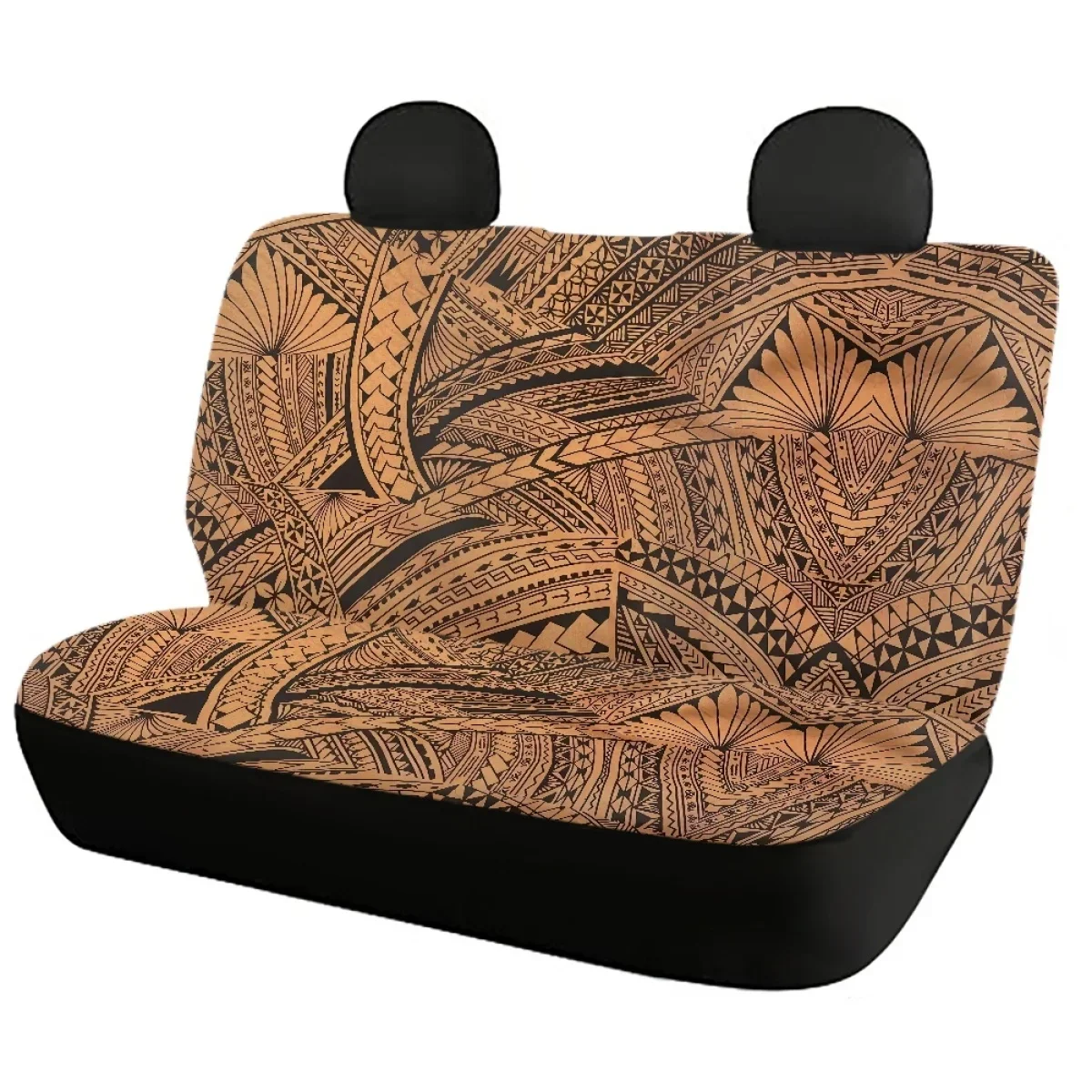 Polynesian Tribal Motifs Art Design Car Seat Cover Fashion Soft Front and Back Car Seat Covers for Vehicle Seat Protect Durable