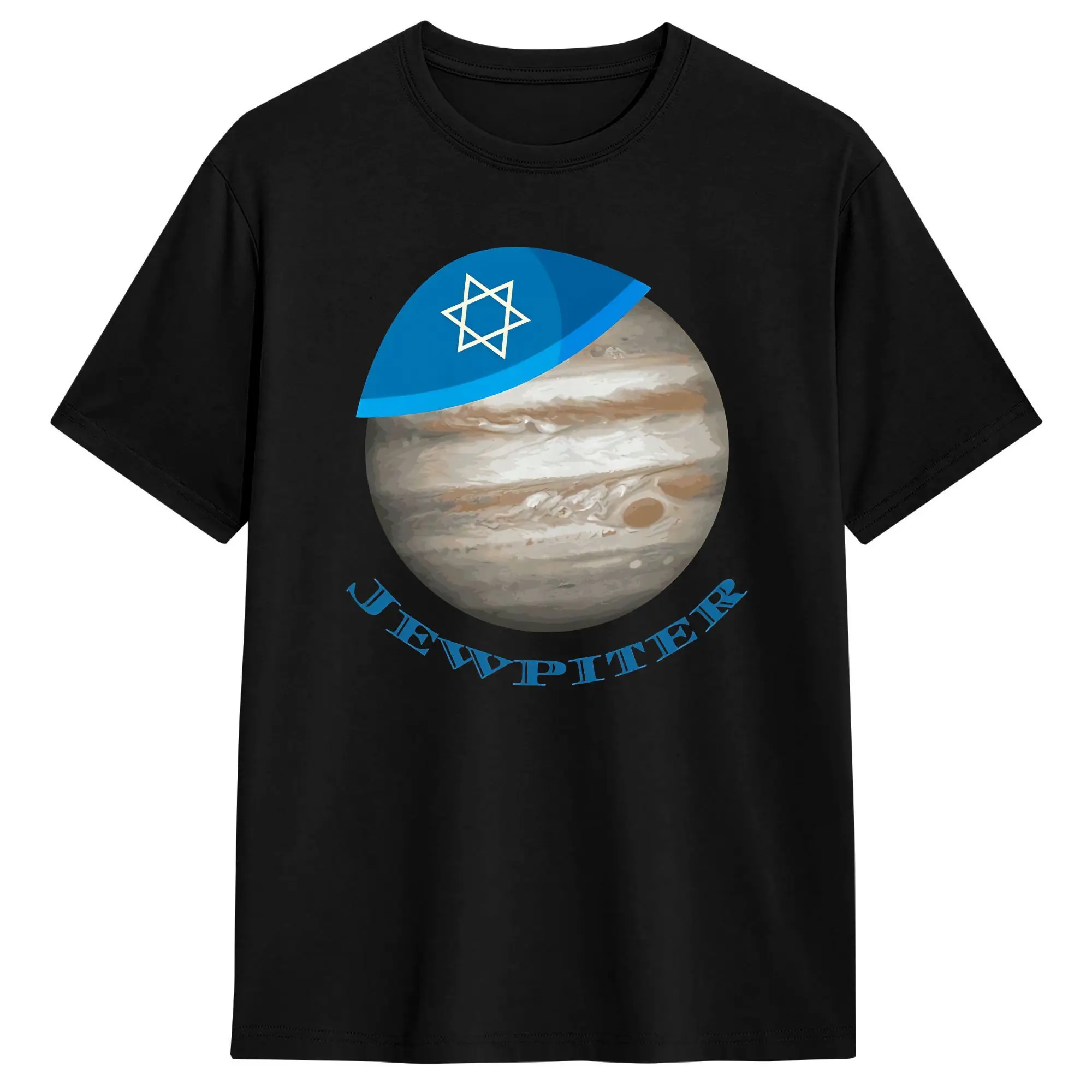 Men T-Shirt Jewpiter  Novelty Cotton Tees Short Sleeve Jewish T Shirt Crewneck Clothing Unique