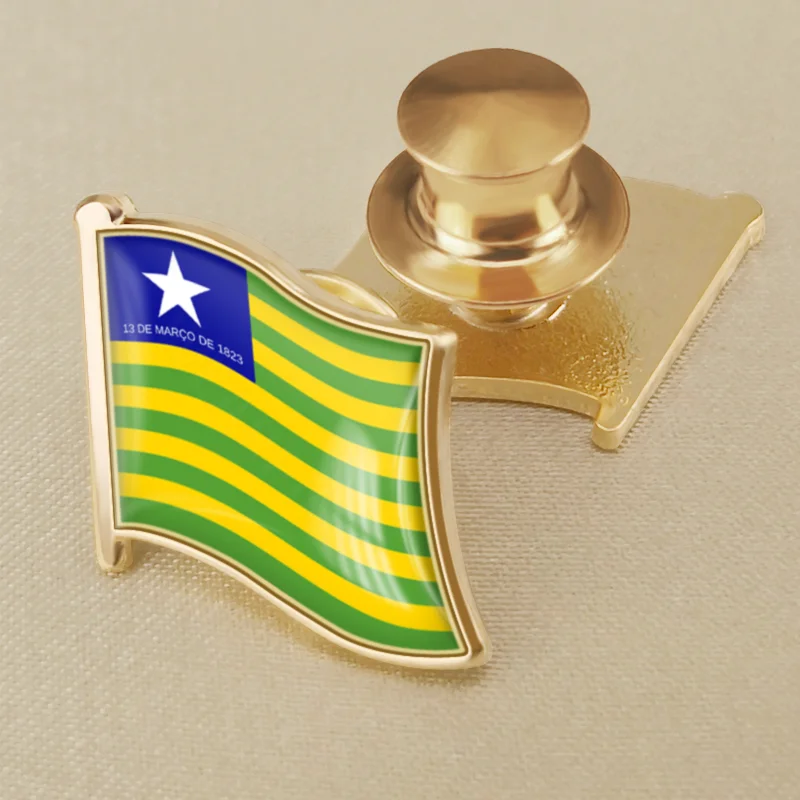 Bandeira do Piaui of Brazil National Emblem Flag Brooches Badges Lapel Pins