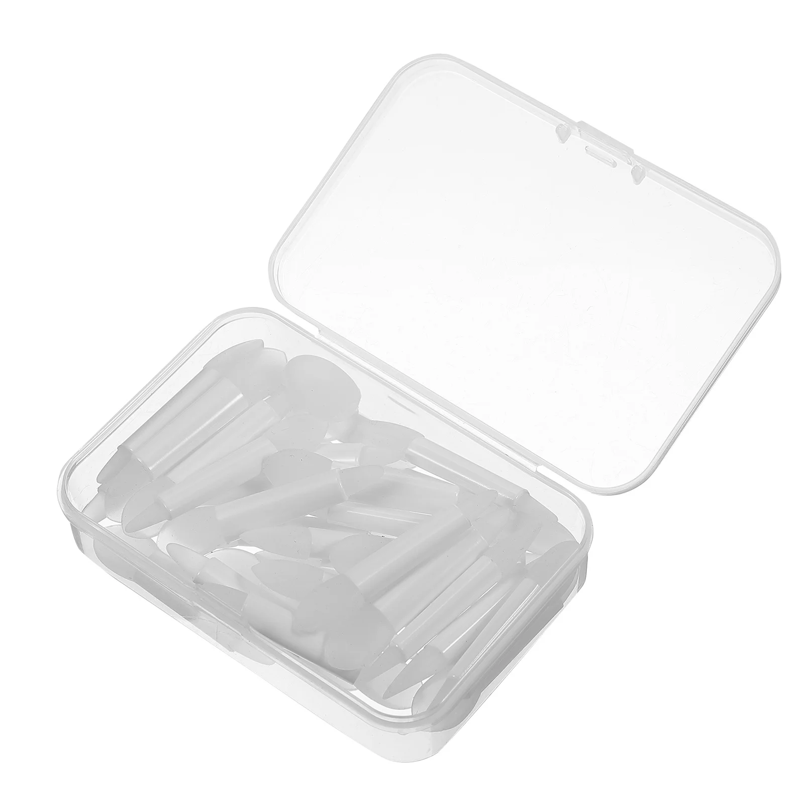 1 Juego de pinceles de lápiz labial de silicona, aplicador de lápiz labial blanco portátil, pincel de maquillaje, aplicador de máscara de labios de viaje, herramienta precisa