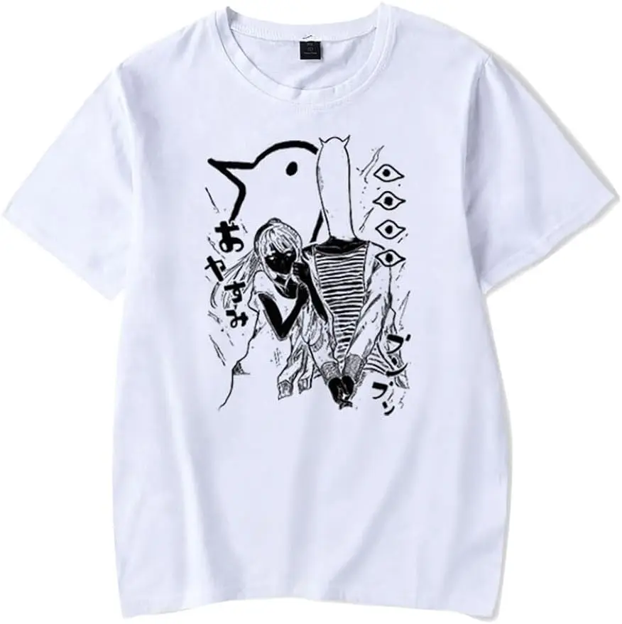 

Oyasumi Punpun Tshirt Unique Crewneck Vintage Short Sleeve Fashion Printed Tee Unisex Clothes