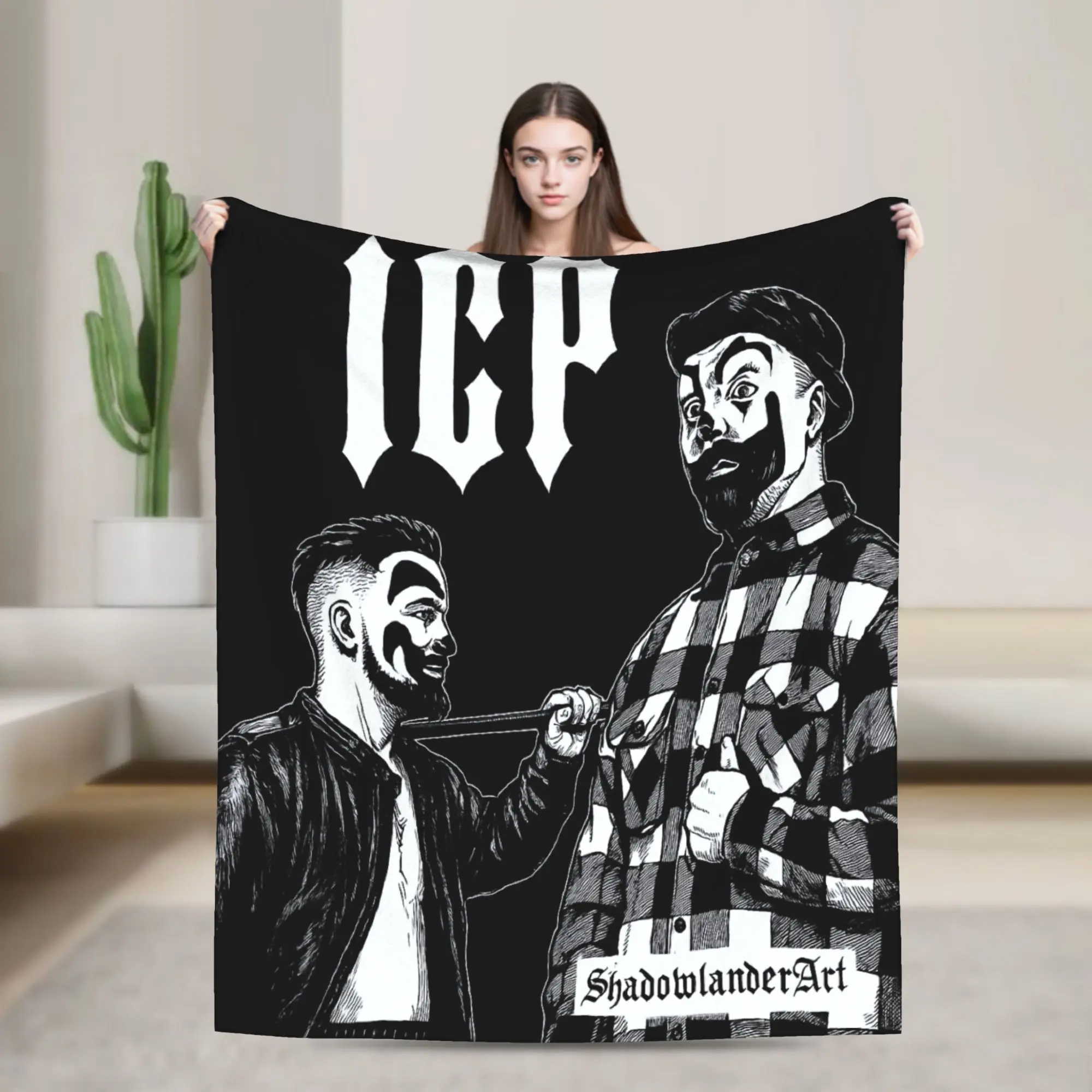 Insane Clown Posse band Flannel Blankets Winter Warm Soft Throw Blanket for Students Couch Chair Fluffy Bedspread Sofa Bed Cover