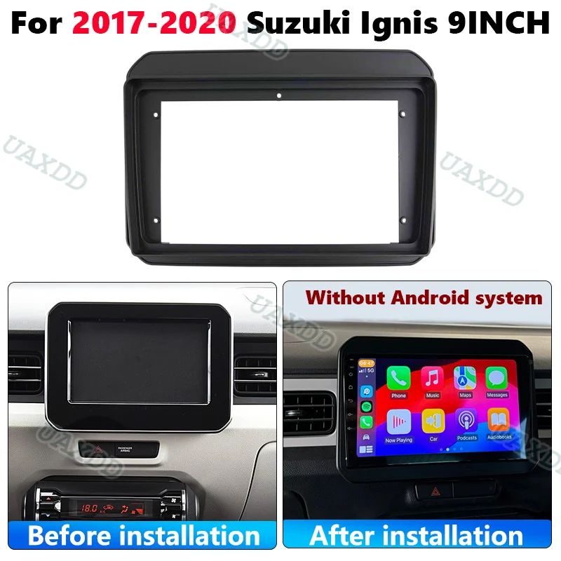 Car Radio Fascia Frame For SUZUKI  2017 IGNIS 9 inch Stereo Panel Wire Harness Power Cable Adapter Canbus Decoder