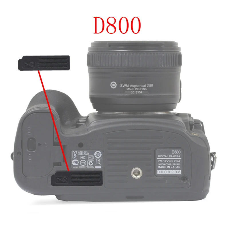 For Nikon D600 D610 D7000 D7100 D800 The Thumb Rubber Back cover Rubber DSLR Camera Replacement Unit Repair Part