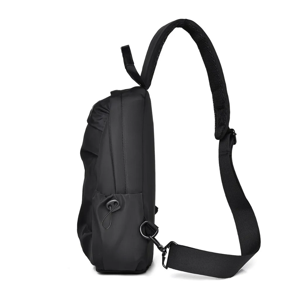 

Оксфордская мужская нагрудная сумка, однотонная многофункциональная спортивная сумка через плечо, большая вместительная водонепроницаемая нейлоновая сумка на плечо для улицы