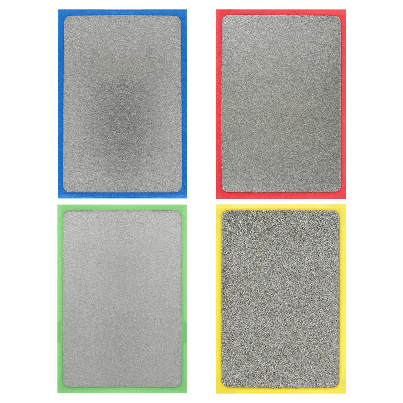 4Pcs Reusable Sanding Block Kit Diamond Hand Polishing Pads Wet Dry Sanding Block Sponge Backing 60&100&200&400 Grit for Glass