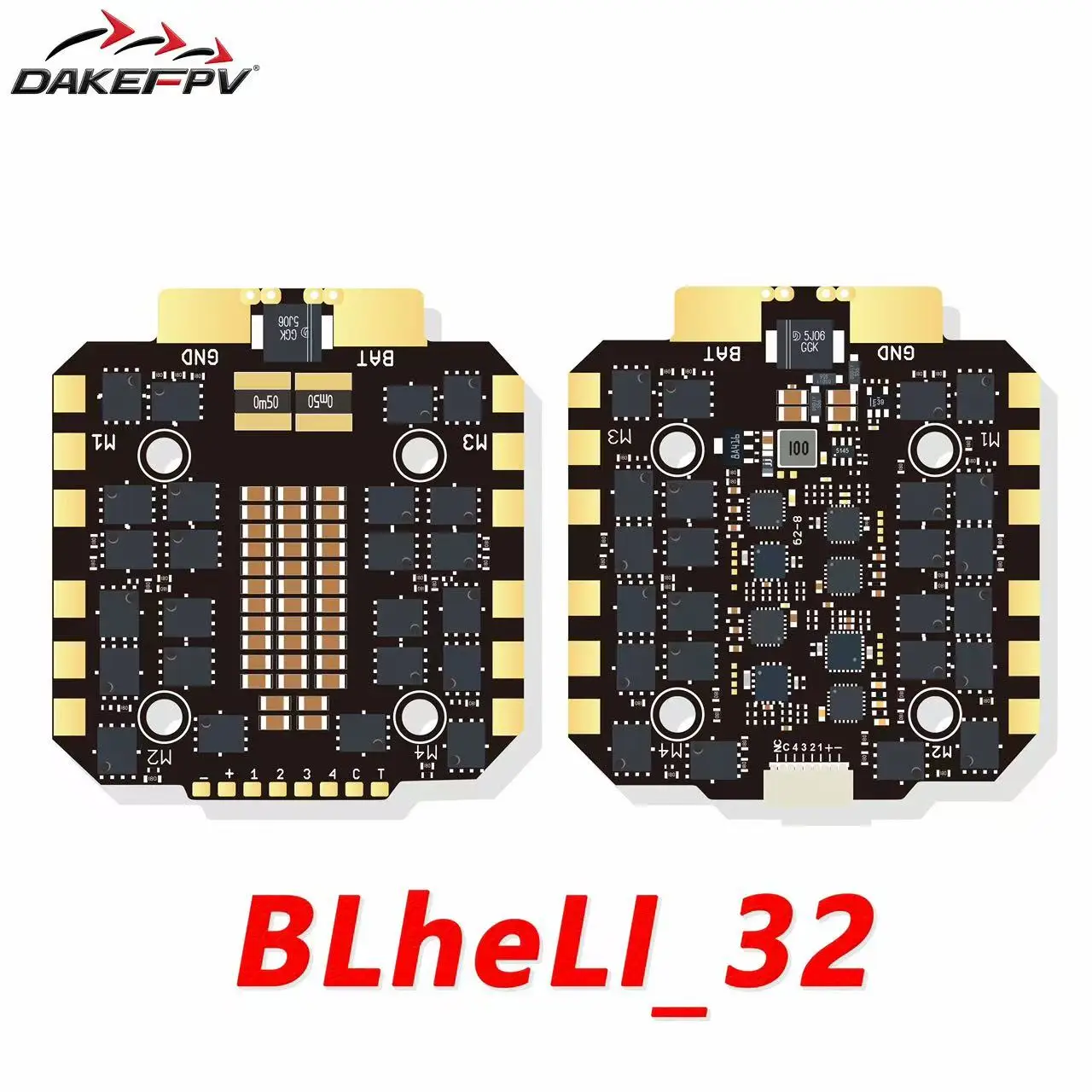 

DAKEFPV 32-bit 4-in-1 ESC 8S 100/120A 12S 100/120A True 4-Channel Output for FPV Racing Drones