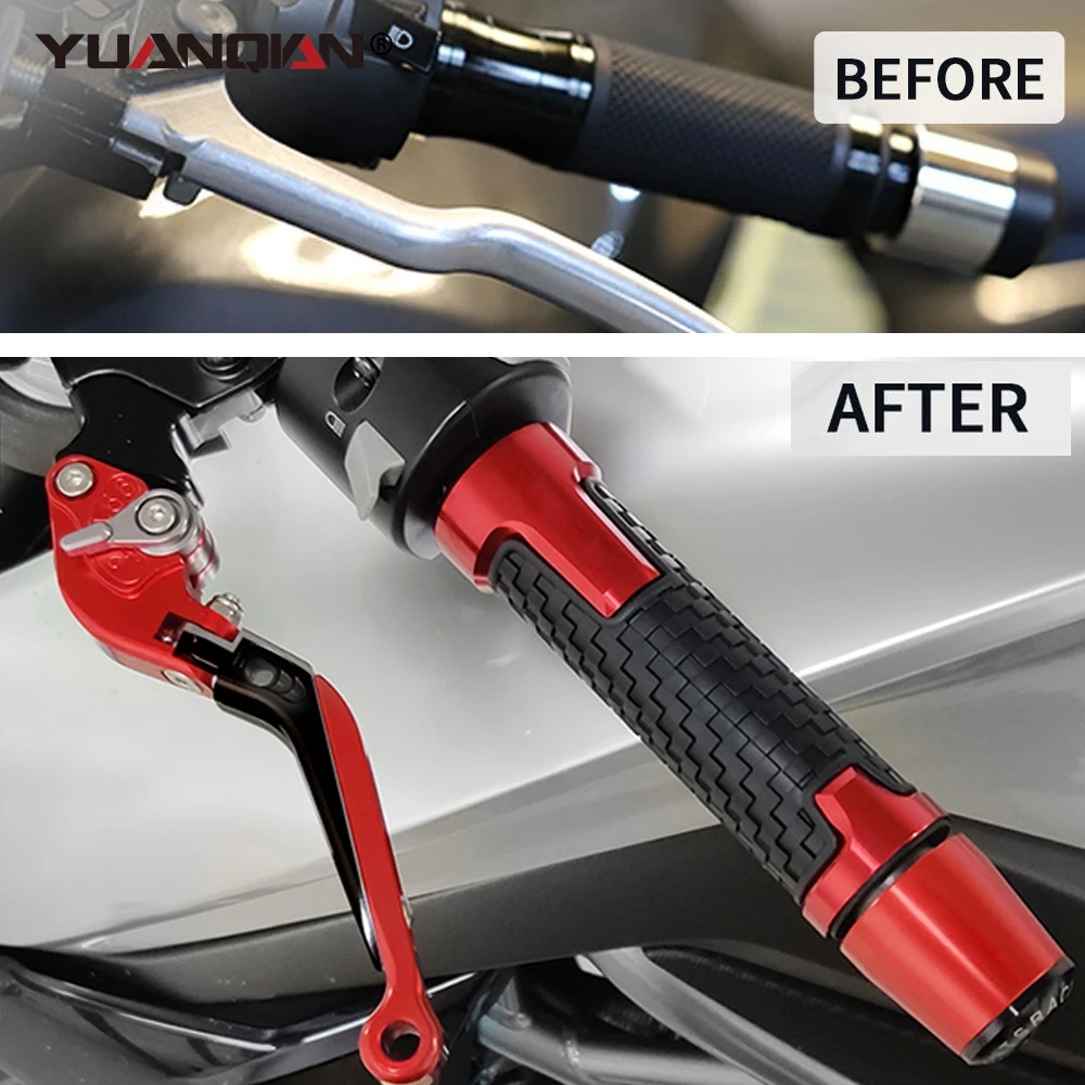 ل SYM MAXSYM TL 500 508 Maxsym TL500 TL508 دراجة نارية دواسة فرامل عتلات 7/8 "22 مللي متر المقود القبضات مقود قبضة ينتهي المقابس