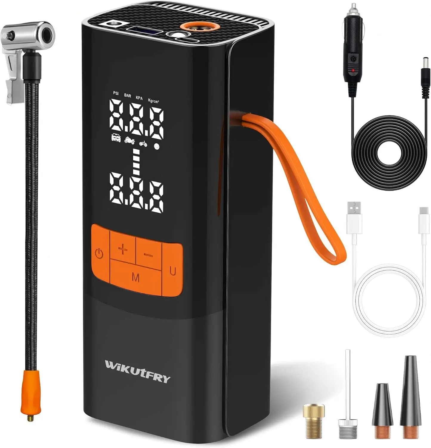 

Portable Tire Inflator 15000mAh 150PSI with Pressure Display for Cars, Motorcycles, Bikes