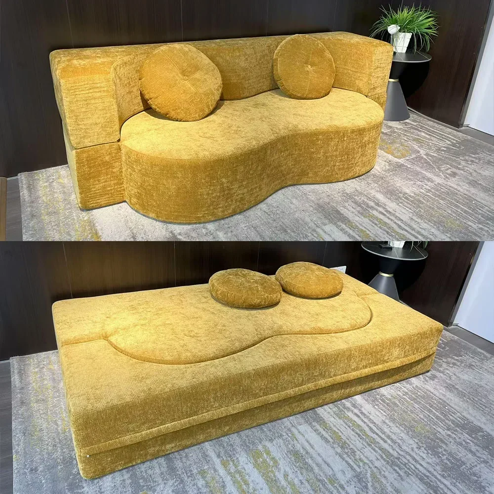 Convertible Folding Sofa Bed Contemporary Upholstered Futon for Living Room
