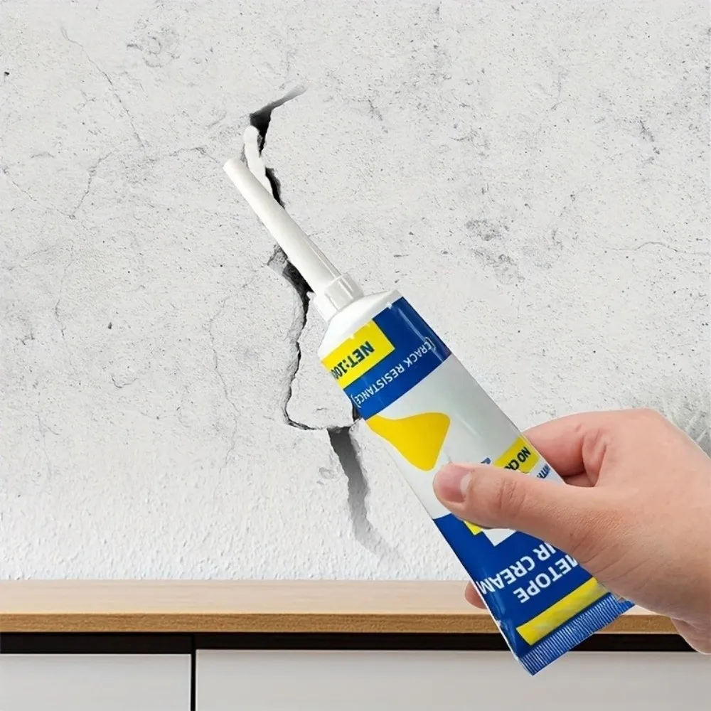 Useful Quick-Drying Drywall Repair Kit White Paint Strong Adhesion Wall Mending Agent Crack Filling Repair Paste Repair Tool