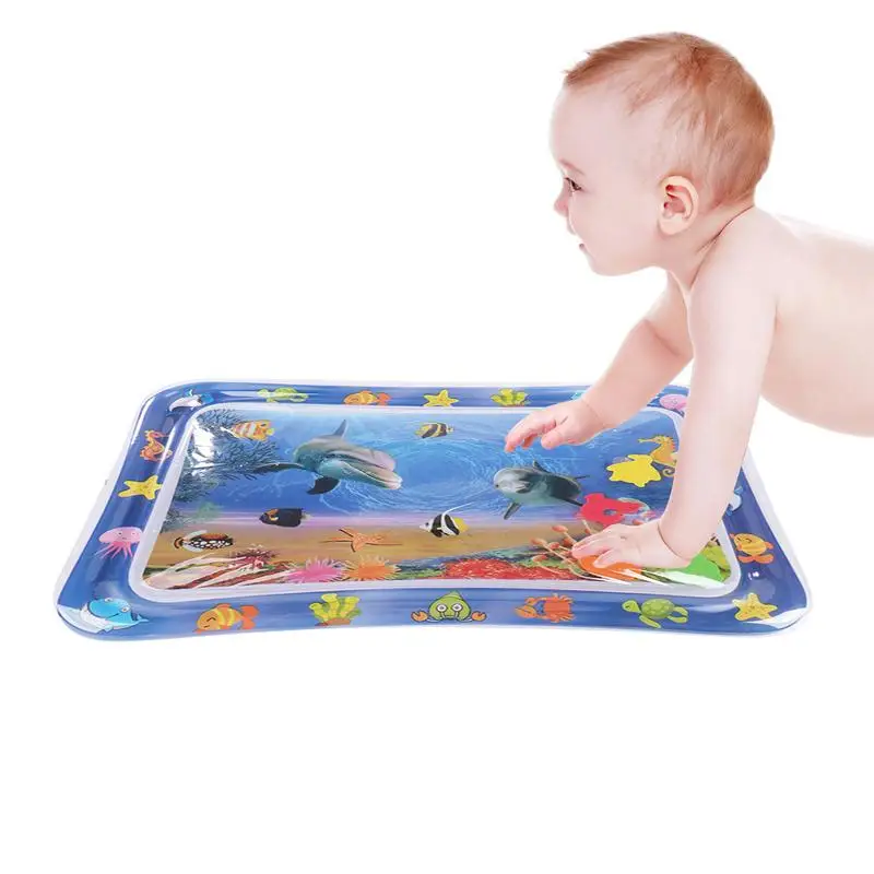 Pat And Water Mat Sea-Themed Inflatable Mat Visual Stimulation Extra Large Activity Center Mat For Kid's Stimulation Growth Earl