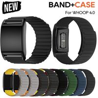 For Whoop 4.0 Magnetic Fitness Band Silicone with Watch Case Replacement Tracker Strap Protector Adjustable Sports Wristband