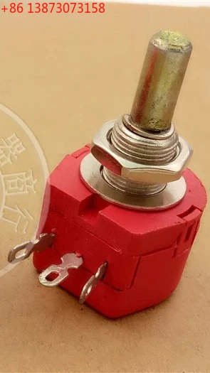 

10pcs Sealed wire wound potentiometer WX118 RES 500R 1K 2K 5K 10K 20K red handle 22MM