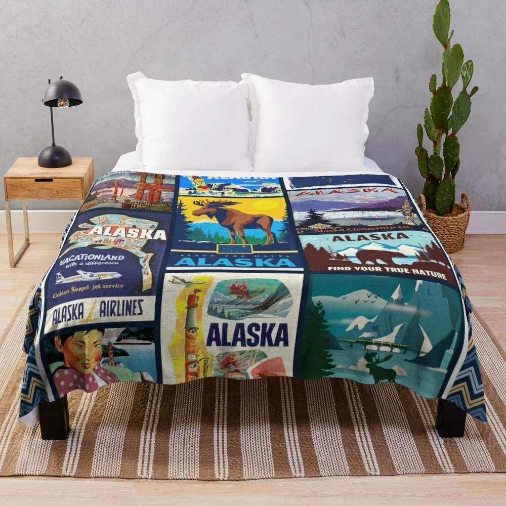 

Alaska - I love ALASKA Throw Blanket Beautifuls Plaid on the sofa Blankets