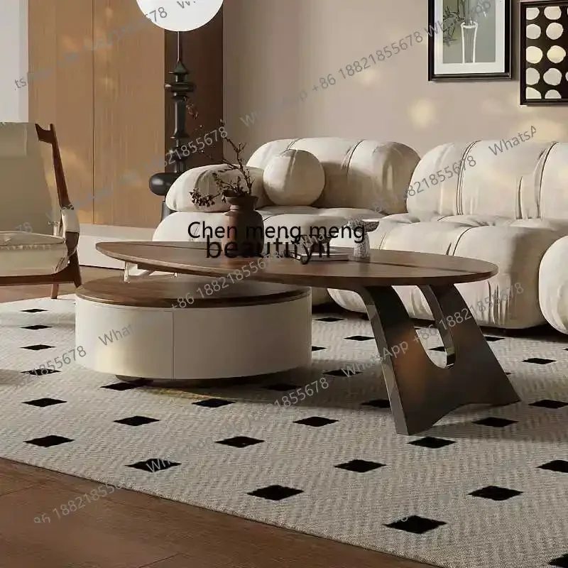 

E153 Coffee Table Living Room Home Modern Minimalist Walnut Minimalist Light Luxury Designer Coffee Table