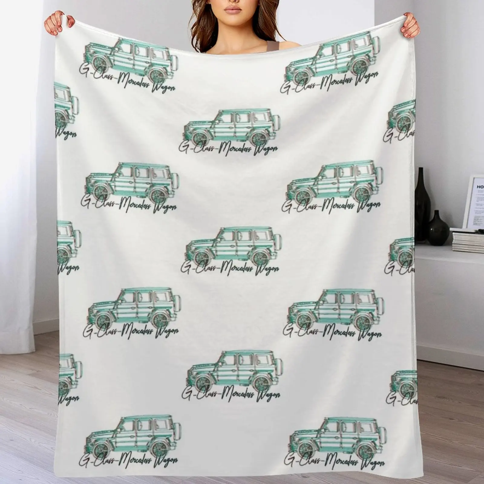 G Class wagon - Throw Blanket Soft Solid Color Blanket for Couch Bed