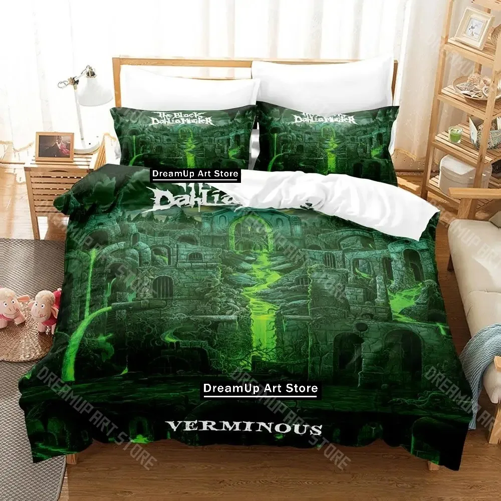 3D Printed Black Dahlia Murder Bedding Set for Boys Girls Duvet Cover Pillowcase Twin Queen King Full Single Double Sizes