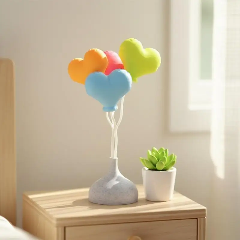 

Miniature Balloon Model 1/12 Dollhouse 3D Heart Balloon Stand Dollhouse Wedding Birthday Scene Decor Micro Scene Photos Props