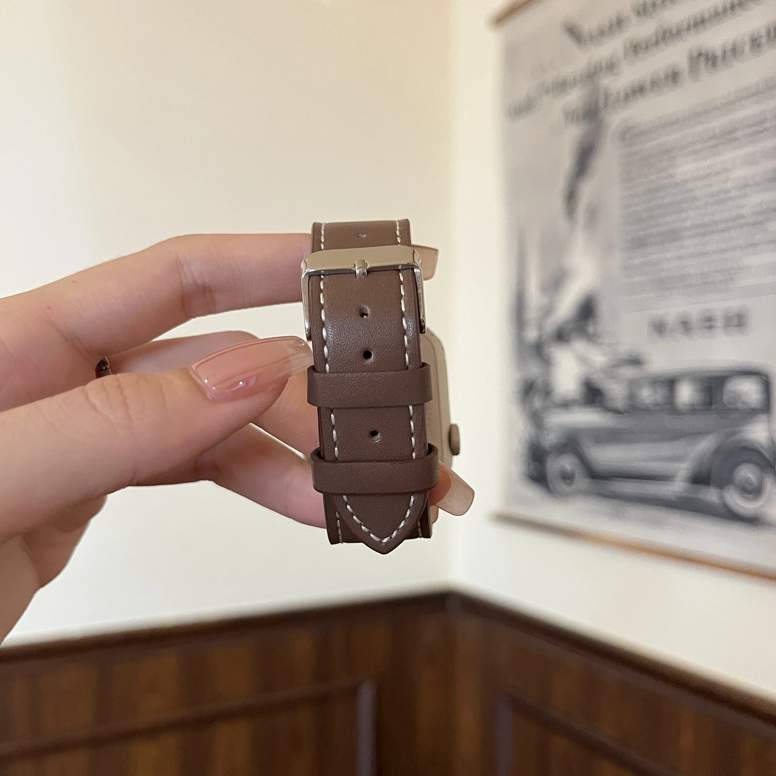 Retro strap for Apple Watch band series Ultra 10/9/8/7/6/5/4/3/2/1 SE leather strap 38mm 40mm 41mm 42mm 44mm 45mm