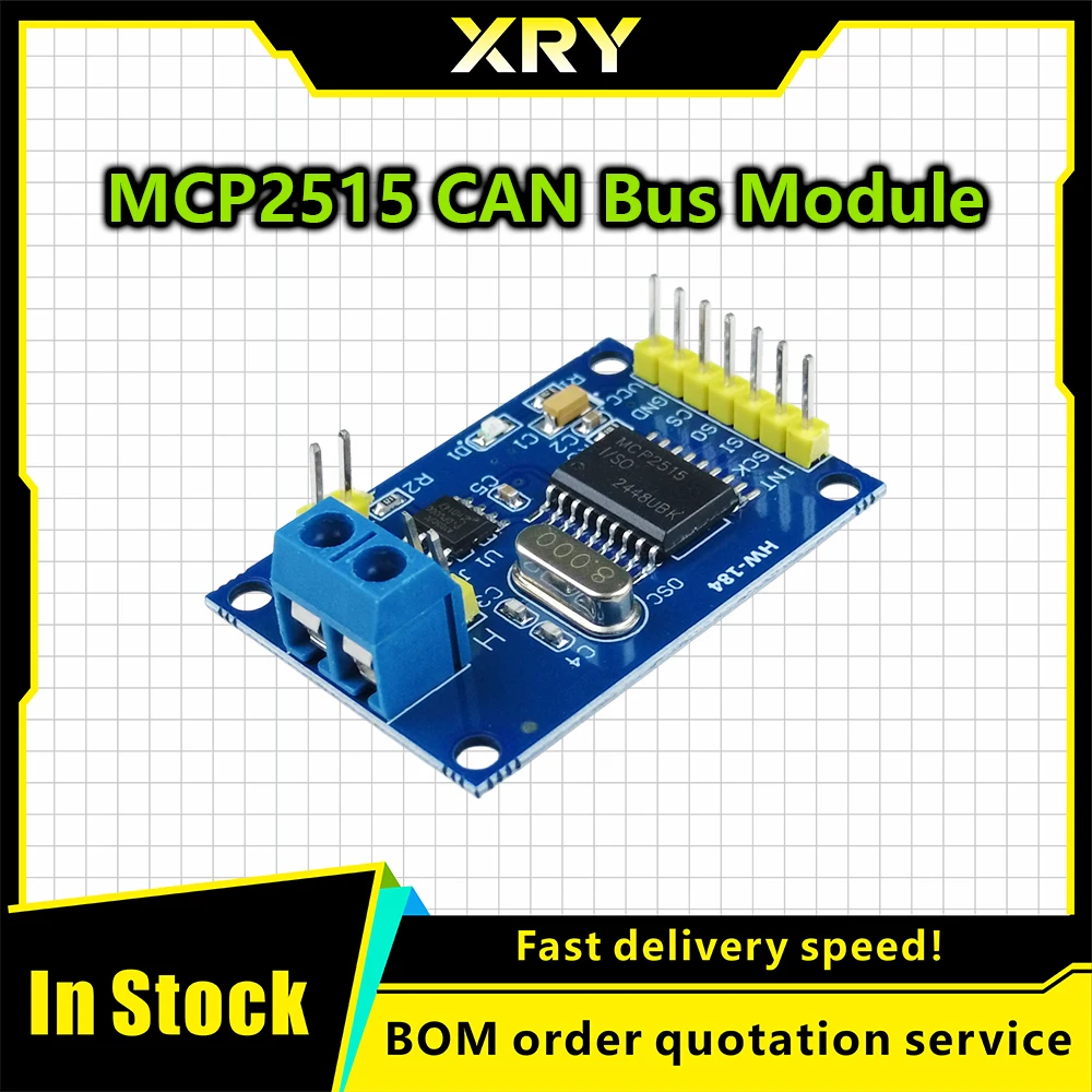 XRY 1PCS MCP2515 CAN Bus Module TJA1050 receiver SPI For 51 MCU ARM controller