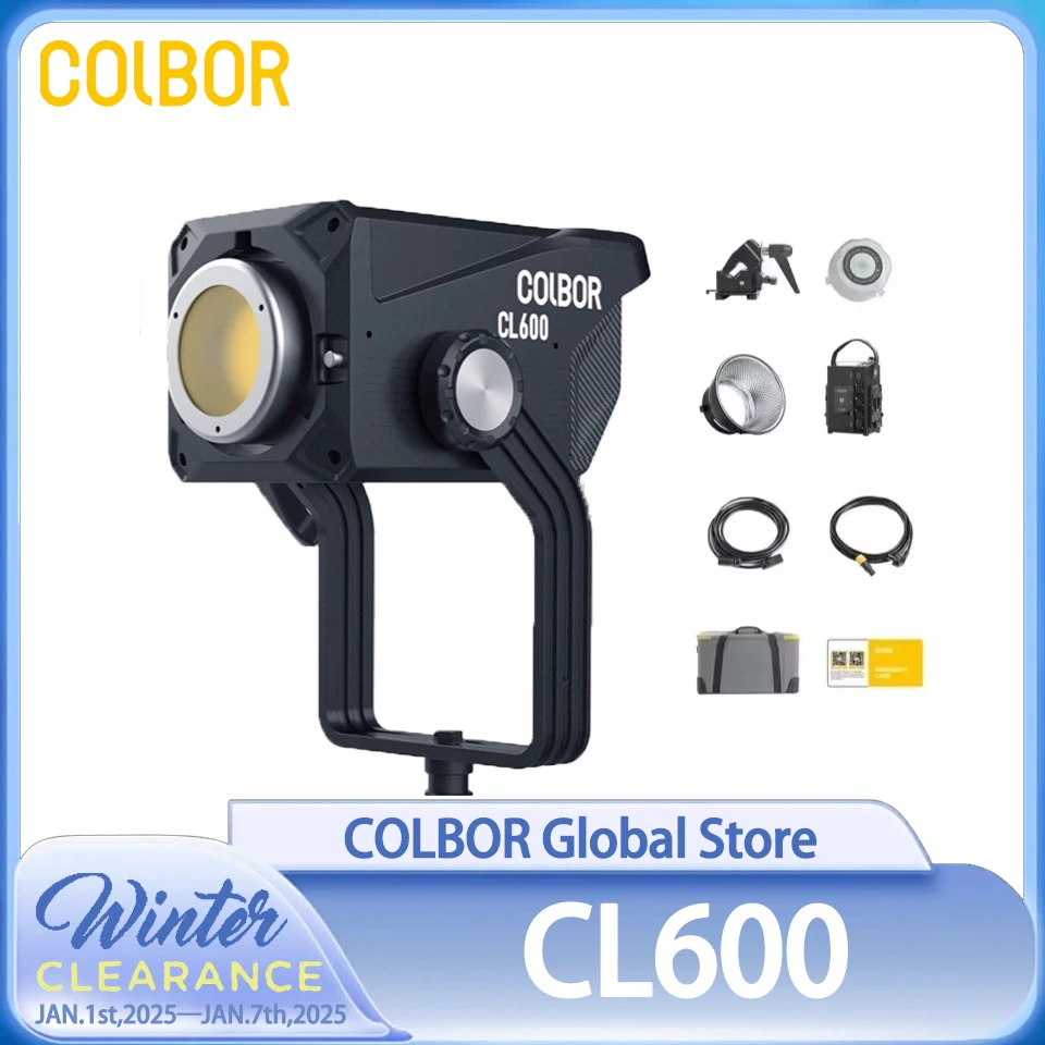 COLBOR CL600 600W Bi-Color Video Light 2700K-6500K Photography Fill Light APP Control for Outdoor Studio Live Stream