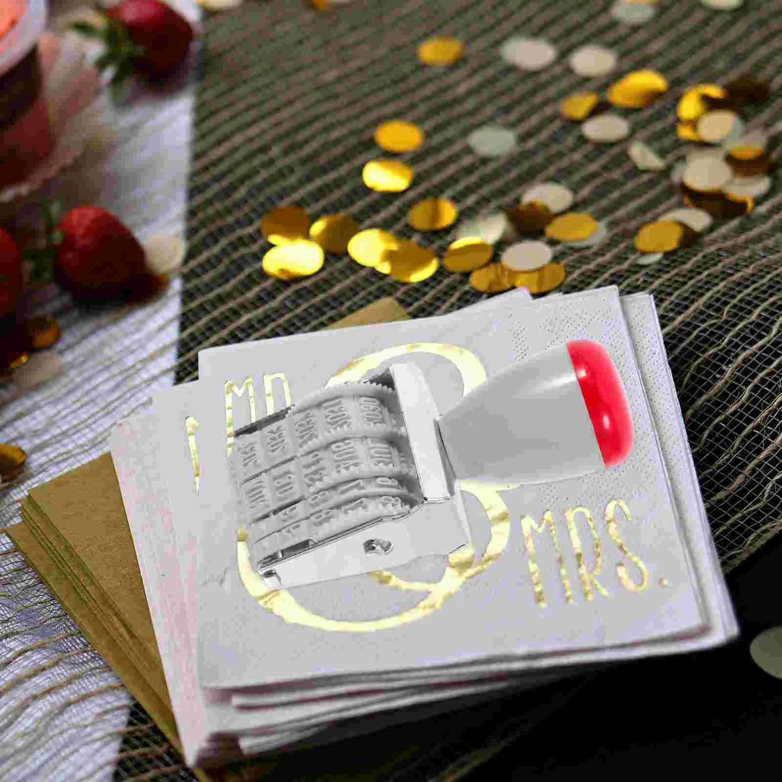 English Date Seal Business Stamps Map Making Blank Stamper Small Order Postage for Crafting