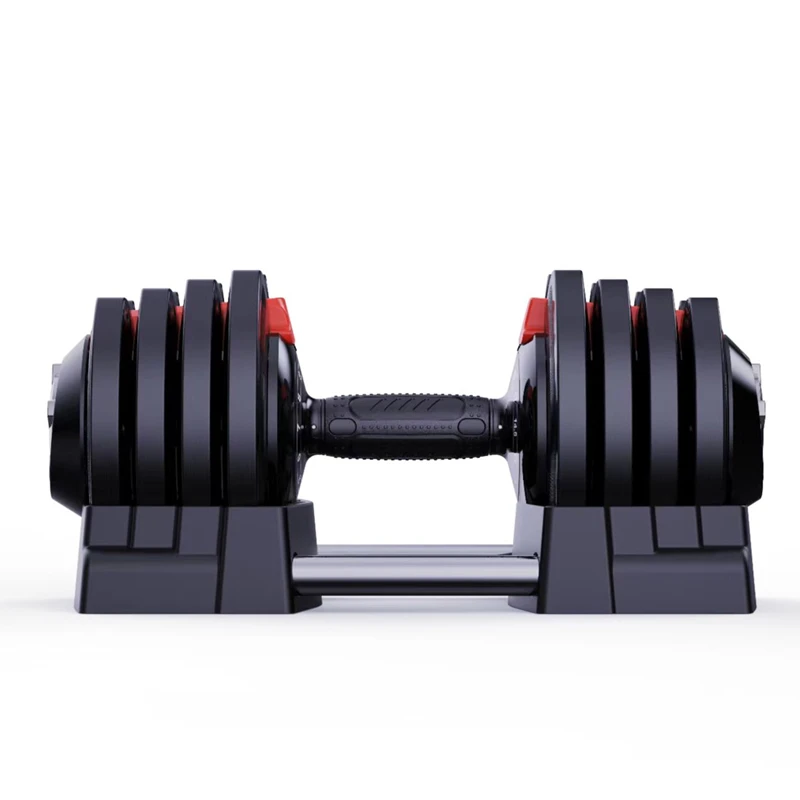 New Arrival Gym equipment 50kg Black Adjustable Dumbbell Barbell Set With Case