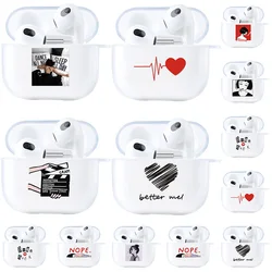 Capa para Airpods Pro 2 funda Airpods Pro para Airpods 4 3 2 1 funda transparente para auriculares Air Pod 4 parachoques suaves inalámbricos Bluetooth