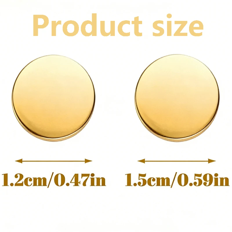 10/20pcs Gold Black Silver Flat Shirt Clothes Metal Buttons Outerwear Buckle DIY Sewing Accessories Overcoat Woman Snap Button