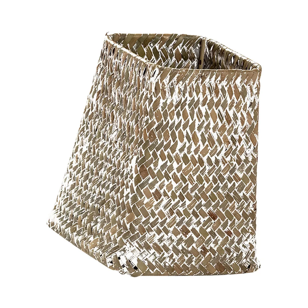 

1pc Woven Storage Large Capacity Flower Pen Organizer Handcrafted Decorative Desktop Organizer For Home Office Flower Storage