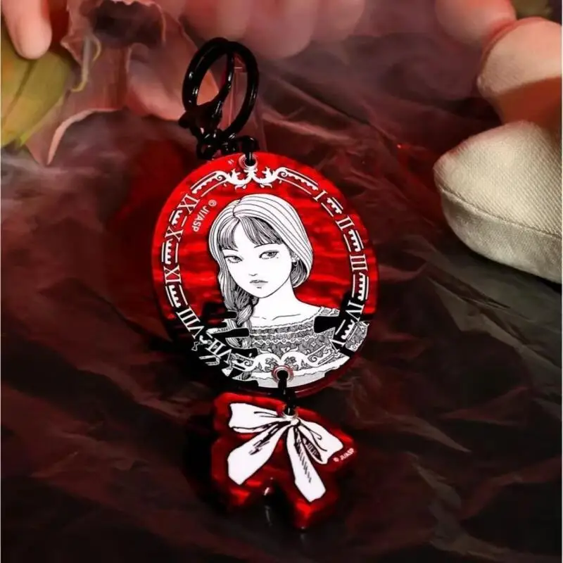 2Pcs Anime Tomie Kawakami Double Sided Oval Acrylic Car Keychain Couple Backpack Pendant Decoration Friend's Birthday Gift