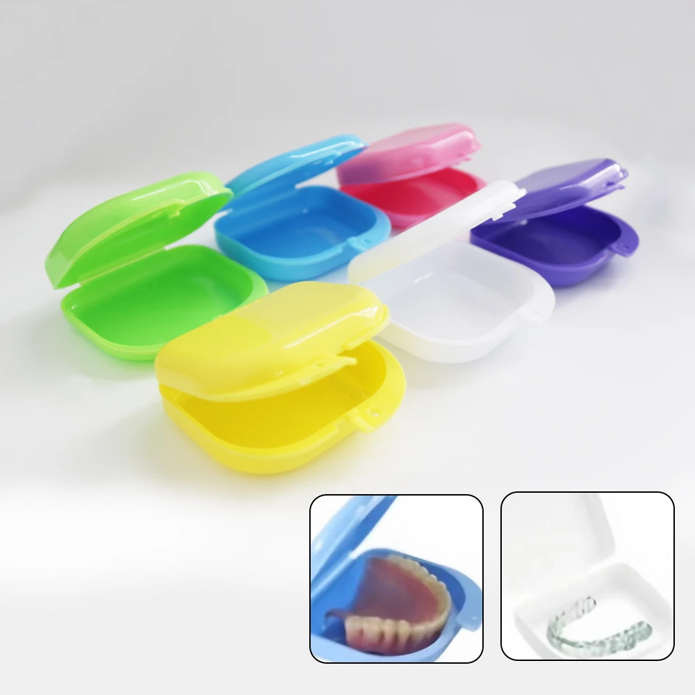 

6Box 6Color Plastic Orthodontics Brace Retainer Storage Box Case